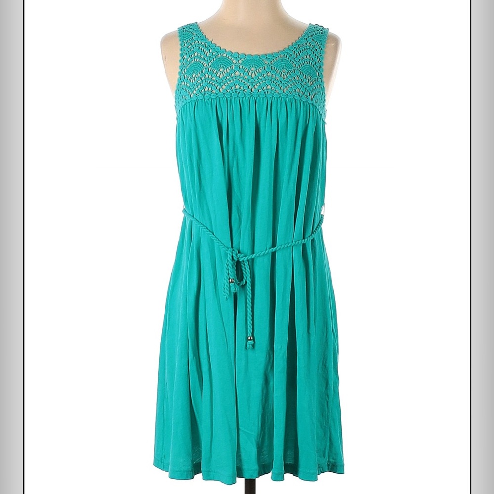 H&M Turquoise Crochet Dress